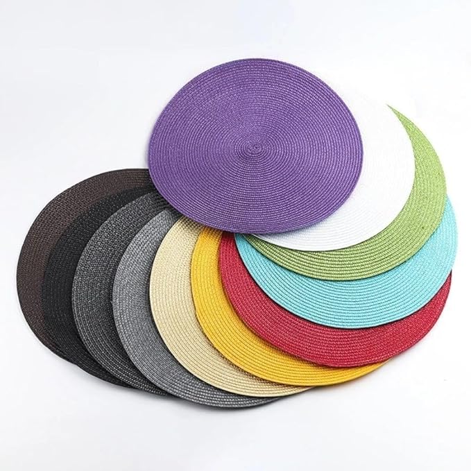 Kit 6 Peças Jogo Americano Redondo Sousplat (cores diferentes disponíveis)