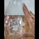 Jarra de vidro com Tampa de Bambu 1,7 Litros Kit 6 Copos de Vidro 280ml