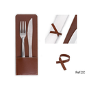 Kit com 6 Porta Talheres em Couro Sintético + Porta 6 Guardanapos