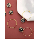 Jogo 26 pçs Pingente Separador Marcador de Taças Alfabeto Mesa Posta Luxo Dourado Gold