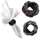 Anel argola porta guardanapo entrelaçado para mesa posta