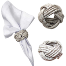 Anel argola porta guardanapo entrelaçado para mesa posta