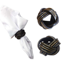 Kit 6 Argolas Entrelaçadas Porta Guardanapo para Mesa Posta (cores diferentes disponíveis)