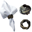 Anel argola porta guardanapo entrelaçado para mesa posta