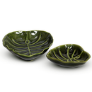 Kit Travessa Folha Primavera Cerâmica Louças Petisqueira Rústico Decoração Mesa Posta Restaurante Buffet