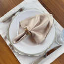 Kit 6 Guardanapos em Tecido Algodão 45 x 45 bainha Premium