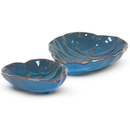 Kit Travessa Folha Primavera em Cerâmica