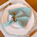 Kit 6 Guardanapos em Tecido Algodão 45 x 45 bainha Premium