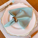 Kit 6 Guardanapos em Tecido Algodão 45 x 45 bainha Premium