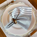 Kit 6 Guardanapos em Tecido Algodão 45 x 45 bainha Premium