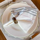 Kit 6 Guardanapos em Tecido Algodão 45 x 45 bainha Premium