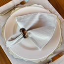 Kit 6 Guardanapos em Tecido Algodão 45 x 45 bainha Premium