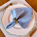 Kit 6 Guardanapos em Tecido Algodão 45 x 45 bainha Premium