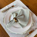 Kit 6 Guardanapos em Tecido Algodão 45 x 45 bainha Premium