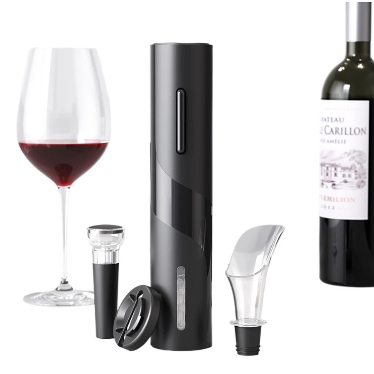 Saca Rolha Abridor De Vinho Elétrico Recarregável Automático Kit 4 Peças Carregamento por usb
