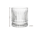 Jogo Copos Baixos Lapidado de Cristal Liso ou Fio de Ouro Whisky 330ml Drinks Suco Água Mesa Posta