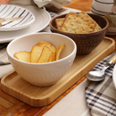 Bandeja Petisqueira Retangular de Bambu Multiuso 20x10cm Cozinha