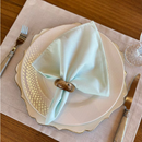 Kit 6 Guardanapos em Tecido Algodão 45 x 45 bainha Premium