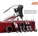 Abridor Vinho Saca Rolhas Sommelier 9 Pçs Maleta