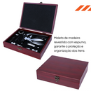 Abridor Vinho Saca Rolhas Sommelier 9 Pçs Maleta