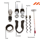 Abridor Vinho Saca Rolhas Sommelier 9 Pçs Maleta