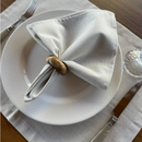 Kit 6 Guardanapos em Tecido Algodão 45 x 45 bainha Premium