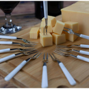 Petisqueira Redonda Para Frios Queijo Com Molheira Ramekin e Garfinhos para Petiscos kit