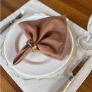 Kit 6 Guardanapos em Tecido Algodão 45 x 45 bainha Premium