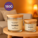 Vela aromática artesanal PREMIUM 150/100G - Vários Aromas - Com especiarias e tampa de madeira