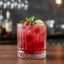 Jogo Copos Baixos Lapidado de Cristal Liso Fio de Ouro 350 ML