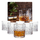 Jogo Copos Vidro Baixo para Whisky Drinks Licor 6 Peças 340ml Luxo Decoração Mimo Style Original