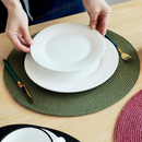 Kit 6 Peças Jogo Americano Redondo Sousplat Cozinha Jantar Descanso de Prato Sousplat Cozinha