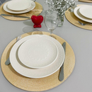 Kit 6 Peças Jogo Americano Redondo Sousplat (cores diferentes disponíveis)