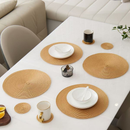 Kit 6 Peças Jogo Americano Redondo Sousplat Cozinha Jantar Descanso de Prato Sousplat Cozinha