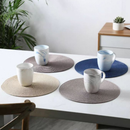 Kit 6 Peças Jogo Americano Redondo Sousplat Cozinha Jantar Descanso de Prato Sousplat Cozinha