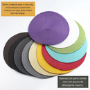 Kit 6 Peças Jogo Americano Redondo Sousplat Cozinha Jantar Descanso de Prato Sousplat Cozinha