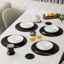 Kit 6 Peças Jogo Americano Redondo Sousplat Cozinha Jantar Descanso de Prato Sousplat Cozinha