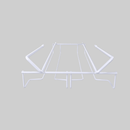 Suporte Móvel para 6 Taças Organizador Armário Aramado Cozinha Cristaleira