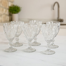 Conjunto 6 Tacas Vidro Diamante 340ml Design Elegante Resistente Evento Uso Diario