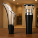 Kit Para Vinho Com Bico Aerador Tampa A Vácuo Cortador de Lacre Abridor